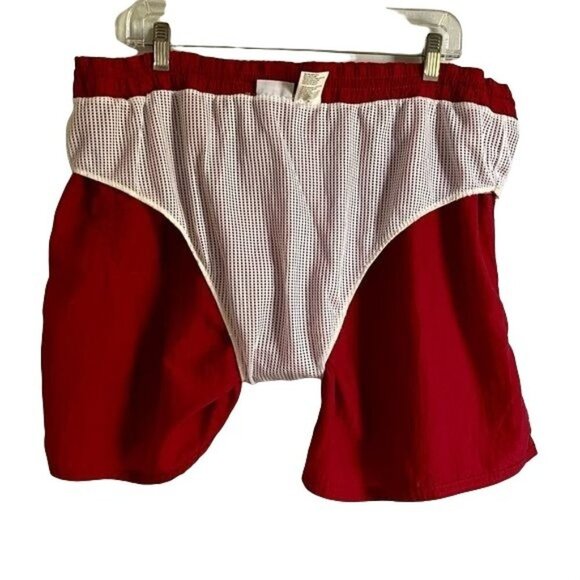 Basic Editions Red Swim Trunks Mens Large - Picture 8 of 8